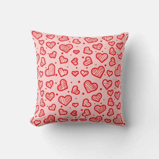 Hearts Pattern - Valentine's Day Inspired クッション (正面)