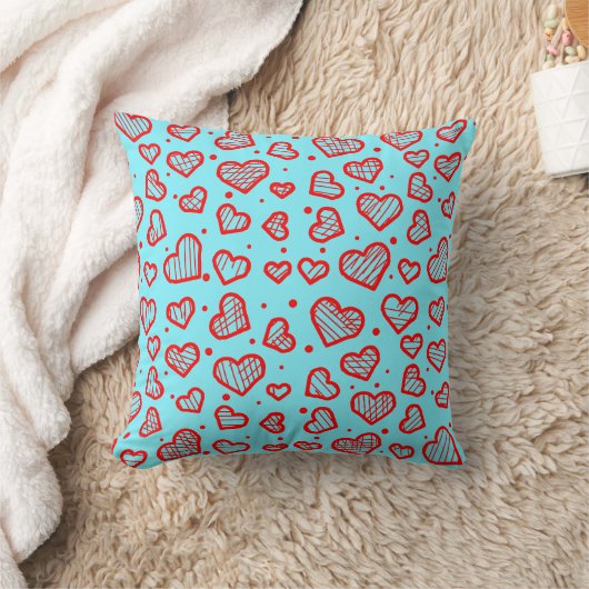 Hearts Pattern - Valentine's Day Inspired クッション (ブランケット)