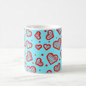 Hearts Pattern - Valentine's Day Inspired コーヒーマグカップ (中央)