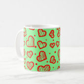 Hearts Pattern - Valentine's Day Inspired コーヒーマグカップ (正面左)