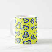 Hearts Pattern - Valentine's Day Inspired コーヒーマグカップ (正面左)