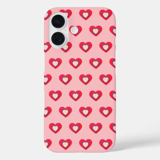 Hearts Pink Red Purple Valentine iPhone /iPad case Case-Mate iPhoneケース (裏面)