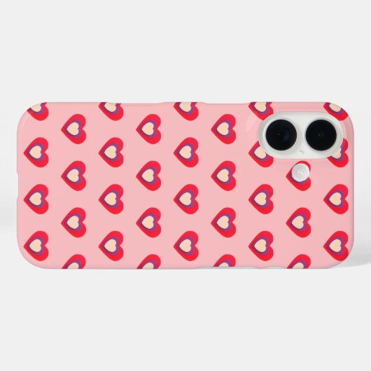 Hearts Pink Red Purple Valentine iPhone /iPad case Case-Mate iPhoneケース (裏面 (横))