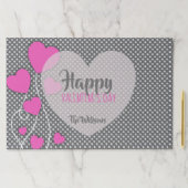 Hearts Polka Dot Valentine's Day Paper Placemat ペーパーパッド (インサイチュ)