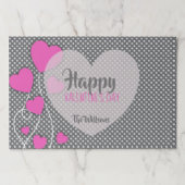 Hearts Polka Dot Valentine's Day Paper Placemat ペーパーパッド (正面)