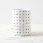 Hearts Polka Pattern, 15oz コーヒーマグカップ (中央)
