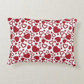 Hearts Red Roses Pattern Minimalist Valentine's アクセントクッション (裏面)