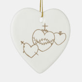 Hearts Rosary Christmas Ornament セラミックオーナメント (右)