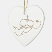 Hearts Rosary Christmas Ornament セラミックオーナメント (左)