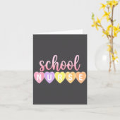 Hearts School Nurse Medical Istant Valentines Day  カード (黄色い花)