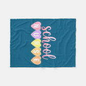 Hearts School Nurse Medical Istant Valentines Day  フリースブランケット (正面(横))