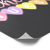 Hearts School Nurse Medical Istant Valentines Day  ポスター (角)