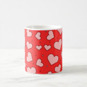 Hearts Seamless Pattern  コーヒーマグカップ (中央)