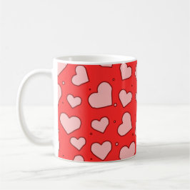 Hearts Seamless Pattern  コーヒーマグカップ