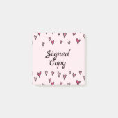 Hearts Signed Copy Post It Notes for Authors ポストイット (正面)