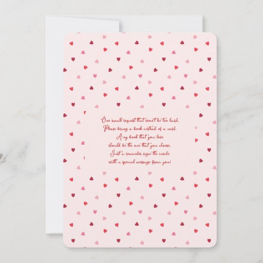 Hearts Valentine Baby Shower Invitation 招待状 (裏面)