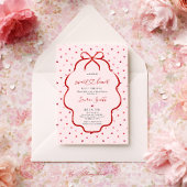 Hearts Valentine Baby Shower Invitation 招待状