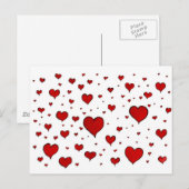 Hearts Valentines Day シーズンポストカード (正面/裏面)