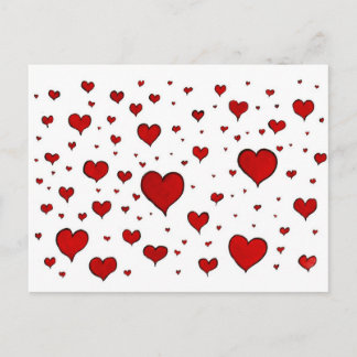 Hearts Valentines Day シーズンポストカード