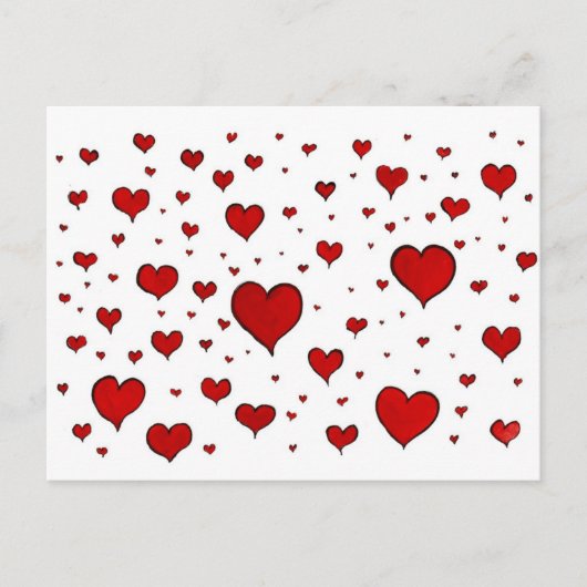 Hearts Valentines Day シーズンポストカード (正面)
