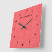 Hearts Wall Clock Love - Your Special Text / Name スクエア壁時計 (傾斜)