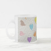 Hearts water color coffee mug フロストグラスマグカップ (左)