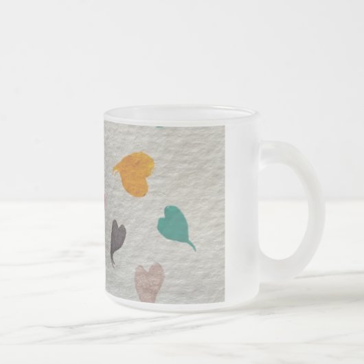 Hearts water color coffee mug フロストグラスマグカップ (右)