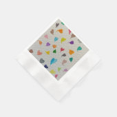 Hearts Watercolor  縁ありカクテルナプキン (角)