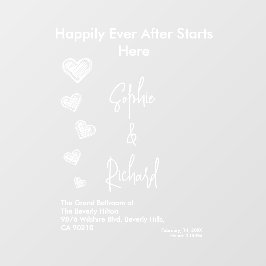 Hearts White Weddings Celebrating Love Romance ウィンドウサイン