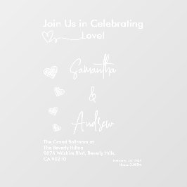 Hearts White Weddings Celebrating Love Romance ウィンドウサイン