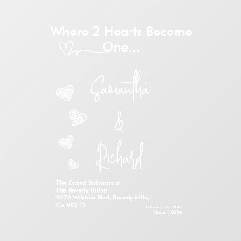 Hearts White Weddings Celebrating Love Romance ウィンドウサイン