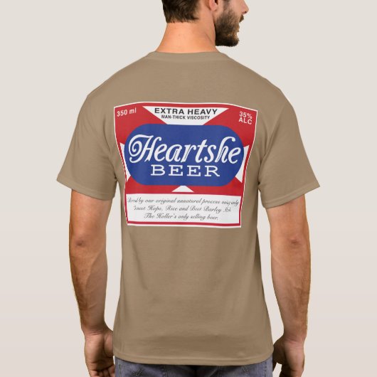 Heartsheビール Tシャツ (裏面)