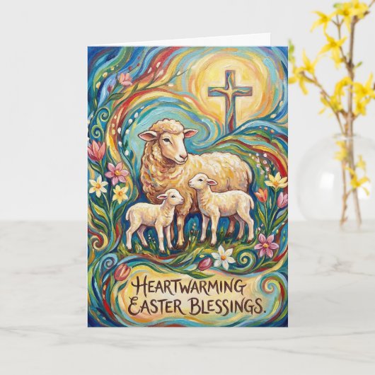 Heartwarming Easter Blessings Easter Card カード (黄色い花)