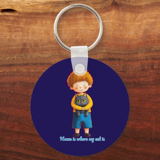  Heartwarming Feline Love キーホルダー (正面)