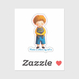  Heartwarming Feline Love シール