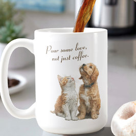 Heartwarming Gaze: Pour Some Love Custom コーヒーマグカップ