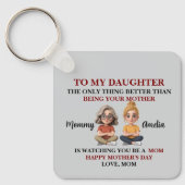 Heartwarming Mother Daughter Motherhood Quote キーホルダー (正面)