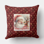 Heartwarming Santa Rudolph Xmas Pillow Cute Cheer  クッション (裏面)