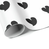 Hearty Hearts - Black and White - Wrapping Paper ラッピングペーパー (ロールコーナー)