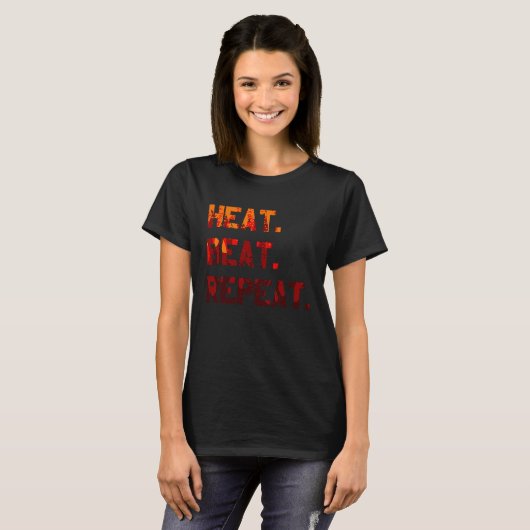 Heat Beat Repeat Blacksmith Anvil Bladesmith Forge Tシャツ (正面フル)