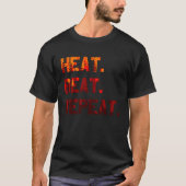 Heat Beat Repeat Blacksmith Anvil Bladesmith Forge Tシャツ (正面)