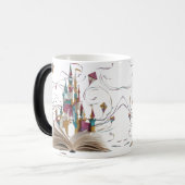 Heat Reveal Whimsical Book Page Art モーフィングマグカップ (正面左)