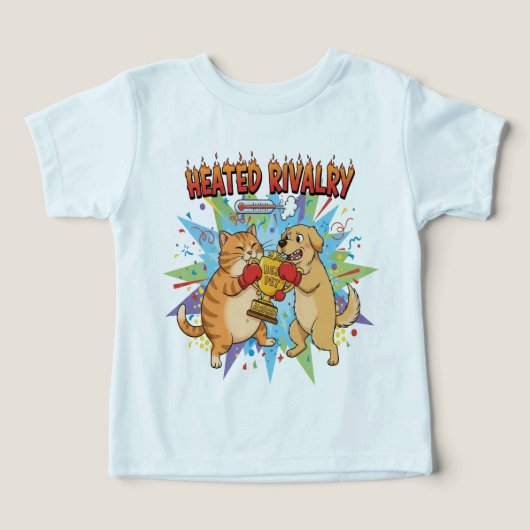 Heated Rivalry Cat vs Dog Boxing Funny Best Pet (デザイン正面)