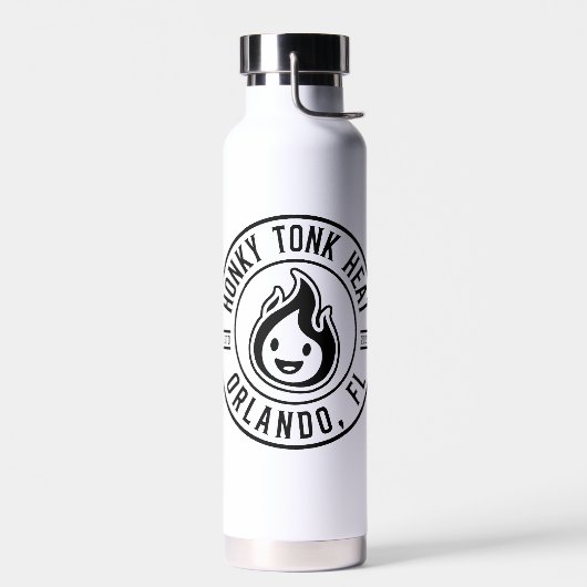 HeatHead Black and White Water Bottle ウォーターボトル (左面)