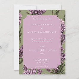 Heather Botanical Pattern Invitation 招待状