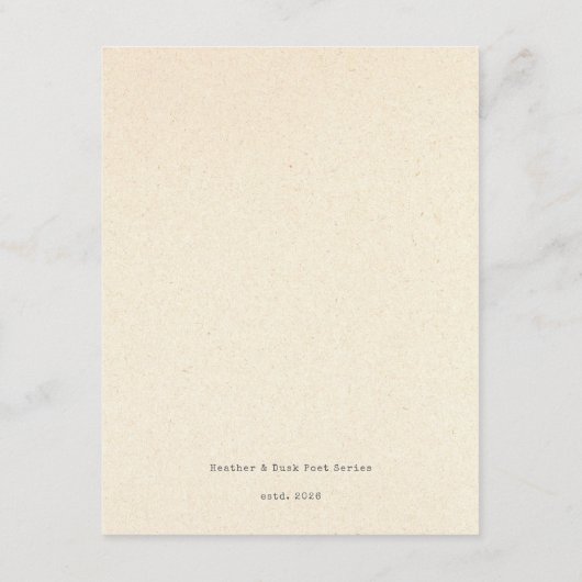 Heather & Dusk Graduation Gift Insert Card サンキューカード (裏面)