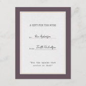 Heather & Dusk Graduation Gift Insert Card サンキューカード (正面)