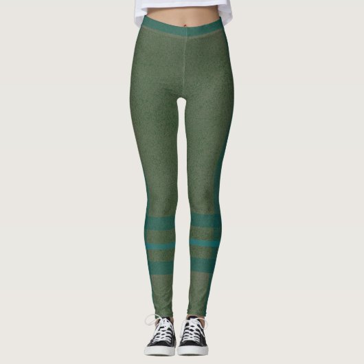 Heather Green Plaid レギンス (正面)