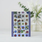 Heather Lairデザイン「Saturn's Friends」 ポストカード (スタンド正面)