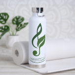 Heather Niemi Savage Logo Insulated Water Bottle ウォーターボトル<br><div class="desc">Support a composer through buying merch! This insulated water bottle has my logo, a sage treble clef with a leaf representing my work as a musician and herbalist. The 5 rings below it represent the 5 lines of the staff.</div>